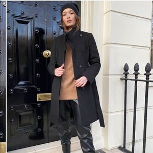 Babaton Mid-length Connor Coat in Black